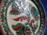 Старая тарелка, глина, ручная работа, ручная роспись, подписная СССР в диаметре 19 см, фото №7