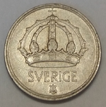 Швеція 25 ере, 1949 Срібло, фото №3