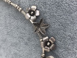 Серебряное ожерелье с цветочками (серебро 925 пр, вес 29,9 гр), фото №3