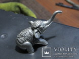 Срібний слон з пробою, вага 55, 46 грм., фото №5