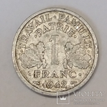 Франція 1 франк, 1942, фото №2
