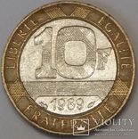 Франція 10 франків, 1989, фото №3