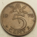 Нідерланди 5 центів, 1975, фото №2