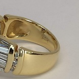 Винтажное золотое кольцо с натуральным аметистом и бриллиантами, фото №7