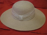 Винтажная дамская шляпа с широкими полями и бантом., фото №5