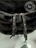 Модная меховая сумочка кросс-боди черная, фото №7