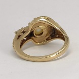 Винтажное золотое (10к) кольцо с тремя жемчужинами, фото №9