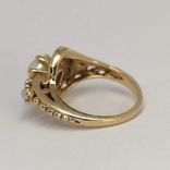 Винтажное золотое (10к) кольцо с тремя жемчужинами, фото №10