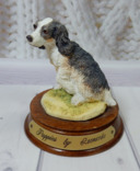 Puppies by Leonardo статуэтка фигурка лернардо щенок собака пес бело-серая спаниель, фото №3