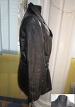 Крутая женская кожаная куртка — косуха с поясом  ECHTES LEDER.  Германия. Лот 868, фото №4