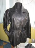 Крутая женская кожаная куртка — косуха с поясом  ECHTES LEDER.  Германия. Лот 868, photo number 8