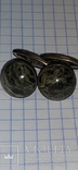 Запонки с яшмой, серебро 875 пр., фото №5