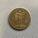 Франция 20 франков 1878 год золото 900’, фото №2