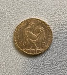 Франция 20 франков 1908 год золото 900’, фото №3
