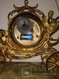 Камінний годинник на мармуровій підставці  "Карета" арт. 03, фото №12