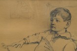 Картина художник  Сидорук Владимир, мальчик, бумага, карандаш, размеры 70 х 101 см., фото №9