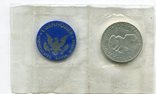 США 1 доллар 1971 г. S Серебро. Запайка. Жетон, фото №3