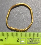 Кольцо золотое спиральное (ЧК)+кусочок золота чк, фото №5