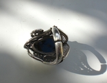 Перстень с шерлом. Авторское изделие, серебро., фото №4