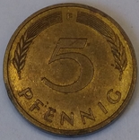 Німеччина 5 пфенігів, 1985, фото №2