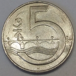 Чехія 5 крон, 1993, фото №2