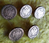 Пуговицы 1/4 Флорина в виде монет Австрии 1859г., фото №3
