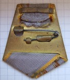Латунная колодка со старой лентой "За боевые заслуги", фото №3