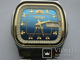 Часы ориент япония механика автоподзавод на ходу голубой циферблат, фото №11