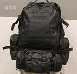 Тактический Штурмовой Военный Рюкзак с подсумками на 50-60 литров Black (1004-black), numer zdjęcia 2