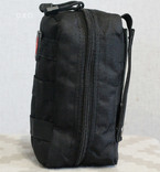 Тактическая (поясная) сумка, аптечка Mini Warrior с системой M.O.L.L.E (1020-black), фото №3