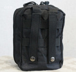 Тактическая (поясная) сумка, аптечка Mini Warrior с системой M.O.L.L.E (1020-black), фото №4