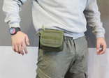 Тактическая (поясная) сумка - подсумок с ремнём и системой M.O.L.L.E (2013-olive), фото №9