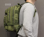 Тактический (городской) рюкзак Oxford 600D с системой M.O.L.L.E Olive (ta25-olive), фото №10