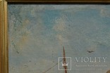 Картина, автор неизвестный, морской пейзаж, холст, масло, размер картины 27 х 36 см., фото №5