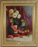 Картина художник Л. А. Репринцев, натюрморт, холст, масло, размер картины 77 х 59 см., фото №2