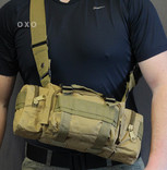 Тактическая универсальная (поясная, наплечная) сумка с системой M.O.L.L.E (104-coyote), фото №8