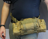 Тактическая универсальная (поясная, наплечная) сумка с системой M.O.L.L.E (104-coyote), фото №9