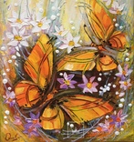 Картина акрилом «Метелики» 40х35, фото №7