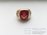 Масонский перстень кольцо  знак Арт Деко, фото №2
