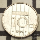 Нідерланди 10 центів, 1992, фото №2