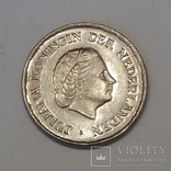 Нідерланди 25 центів, 1976, фото №2