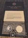 1 доллар США 1972год, серебро, фото №3