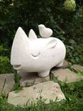 Декоративный носорог N1. Для сада и домашнего интерьера. Статуэтка, статуя. Ручная работа, photo number 3