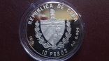10  песос 1997  Куба  серебро, фото №5
