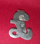 Зажим для денег, символ фунта стерлинга, серебро 925, фото №2