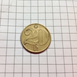 Монета 20 геллеров Чехословацкая республика 1982г, фото №2
