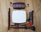 Японский винтажный шамисен (сямисен) shamisen, фото №10