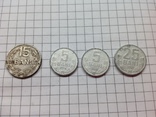 Монеты Румыния 15 Бани 1966г и Молдавии 4шт, фото №2