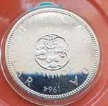 Канада 1 доллар 1964 г. Серебро. 100 лет основания города Шарлоттентаун, фото №2