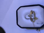Золотое кольцо с бриллиантом 0.46 карат, огранка маркиз, фото №3